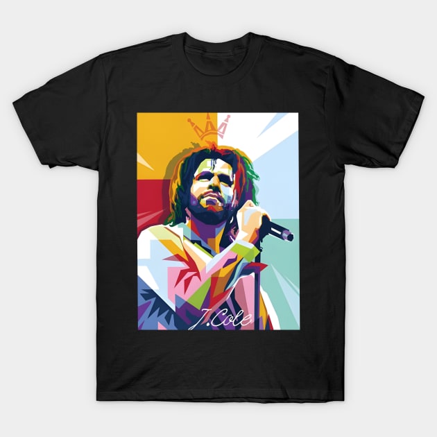 J Cole wpap pop art T-Shirt by Jaya art